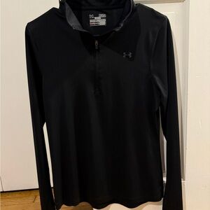 Under Armour Black Long Sleeve 3/4 Zip Pullover